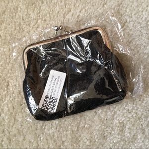Black Sequin change purse
